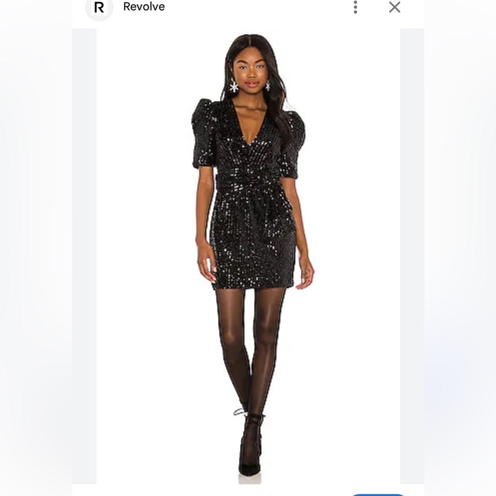 Saylor Fauna Dress in Black from Revolve